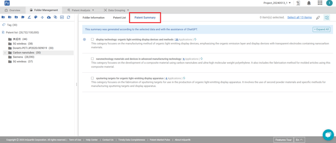 click patent summary